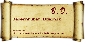 Bauernhuber Dominik névjegykártya