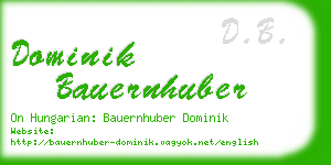 dominik bauernhuber business card